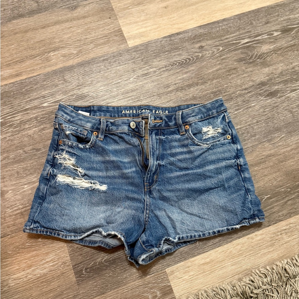 American Age Women's Distressed Blue Jean Shorts